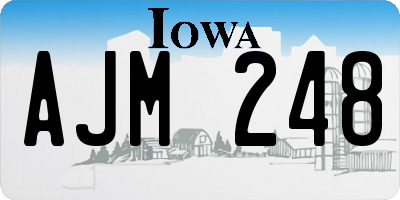 IA license plate AJM248