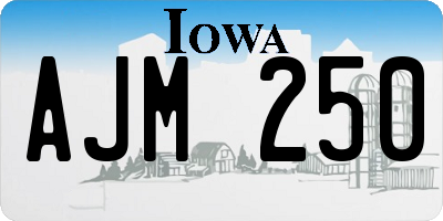 IA license plate AJM250