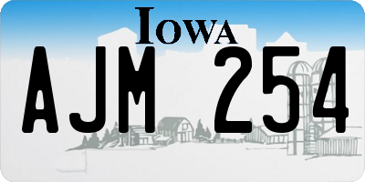 IA license plate AJM254