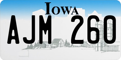 IA license plate AJM260