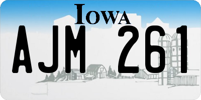 IA license plate AJM261