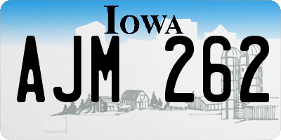 IA license plate AJM262