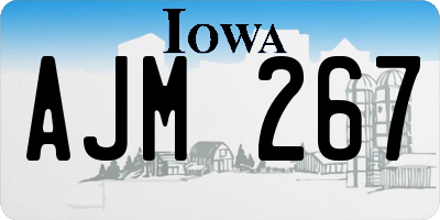 IA license plate AJM267