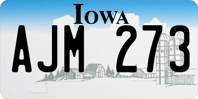 IA license plate AJM273