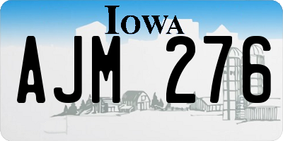 IA license plate AJM276