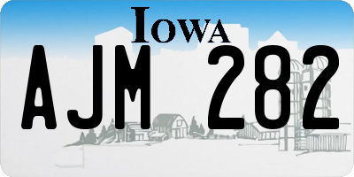 IA license plate AJM282