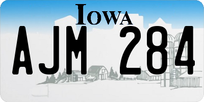 IA license plate AJM284