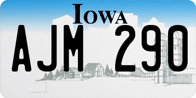 IA license plate AJM290