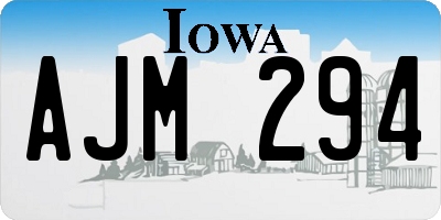 IA license plate AJM294
