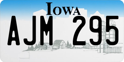 IA license plate AJM295