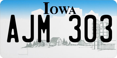 IA license plate AJM303