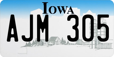 IA license plate AJM305