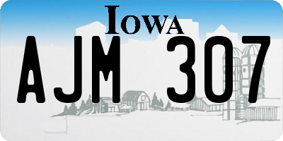 IA license plate AJM307