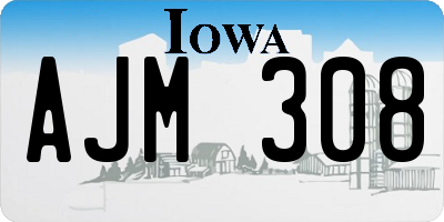 IA license plate AJM308