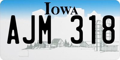 IA license plate AJM318