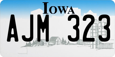 IA license plate AJM323