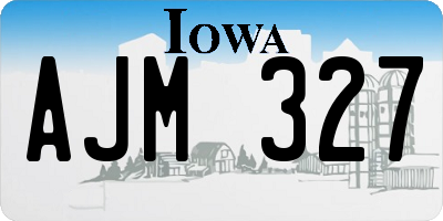 IA license plate AJM327