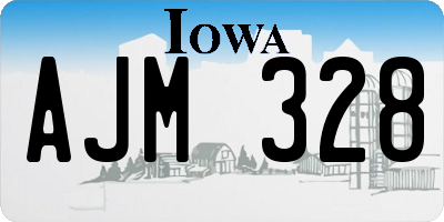IA license plate AJM328