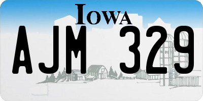 IA license plate AJM329