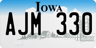 IA license plate AJM330