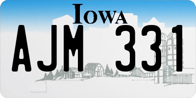 IA license plate AJM331