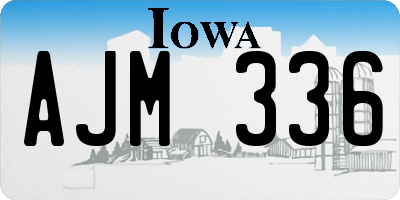 IA license plate AJM336