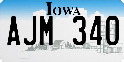 IA license plate AJM340