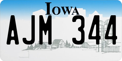 IA license plate AJM344