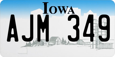 IA license plate AJM349