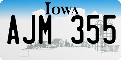 IA license plate AJM355
