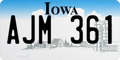 IA license plate AJM361