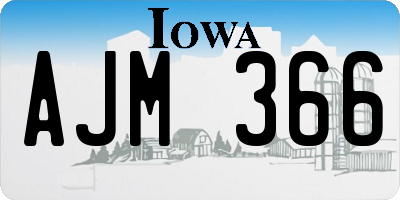 IA license plate AJM366