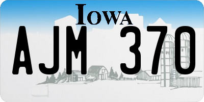 IA license plate AJM370