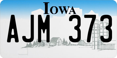 IA license plate AJM373