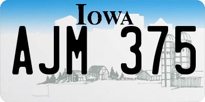 IA license plate AJM375