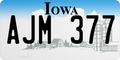 IA license plate AJM377