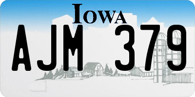 IA license plate AJM379