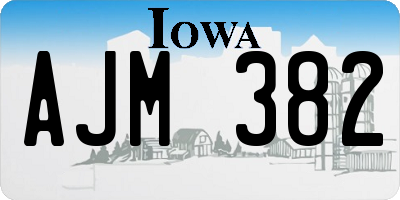 IA license plate AJM382