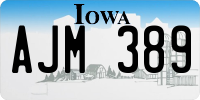 IA license plate AJM389