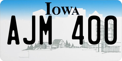 IA license plate AJM400