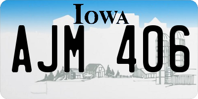 IA license plate AJM406
