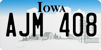 IA license plate AJM408