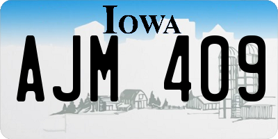 IA license plate AJM409