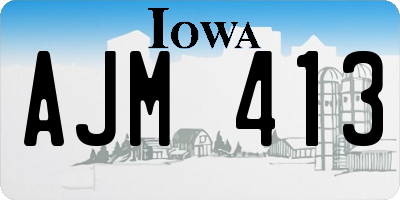 IA license plate AJM413