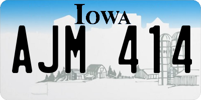 IA license plate AJM414
