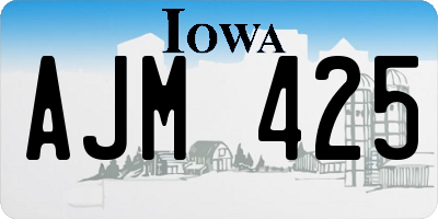 IA license plate AJM425