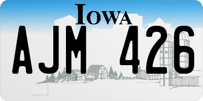 IA license plate AJM426