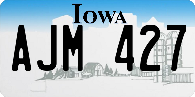 IA license plate AJM427