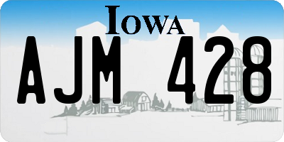 IA license plate AJM428