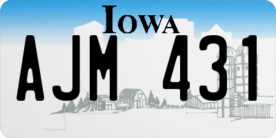 IA license plate AJM431